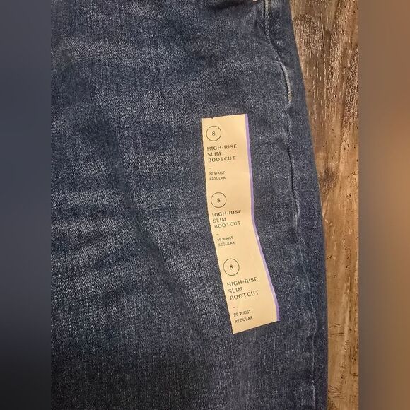 Universal Thread High Rise Slim Bootcut Jeans 8 NWT - Picture 2 of 5
